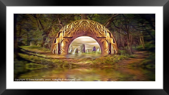  Northern Lands-Stones in the Forest Reflections Framed Mounted Print by Dave Harnetty