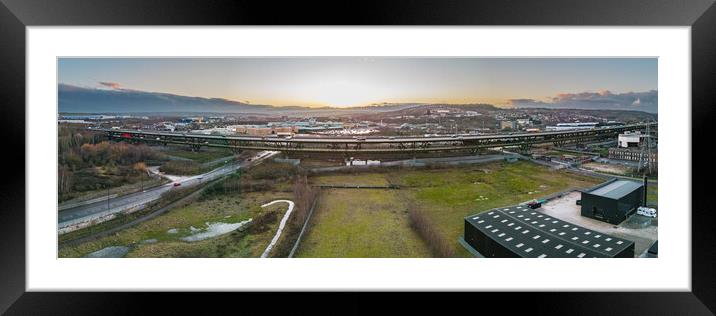 The Tinsley Viaduct Framed Mounted Print by Apollo Aerial Photography