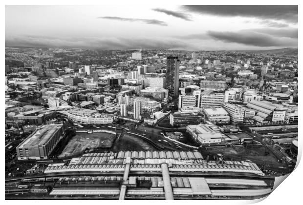 Sheffield City Skyline Print by Apollo Aerial Photography