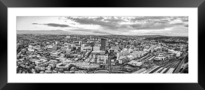Sheffield City Skyline Framed Mounted Print by Apollo Aerial Photography