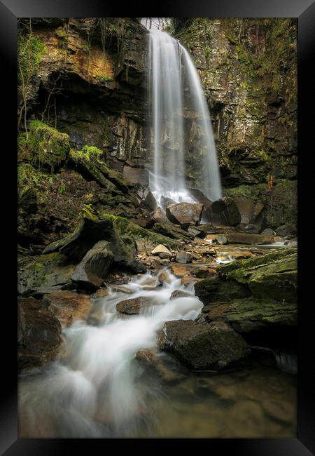 Melincourt waterfall Framed Print by Leighton Collins