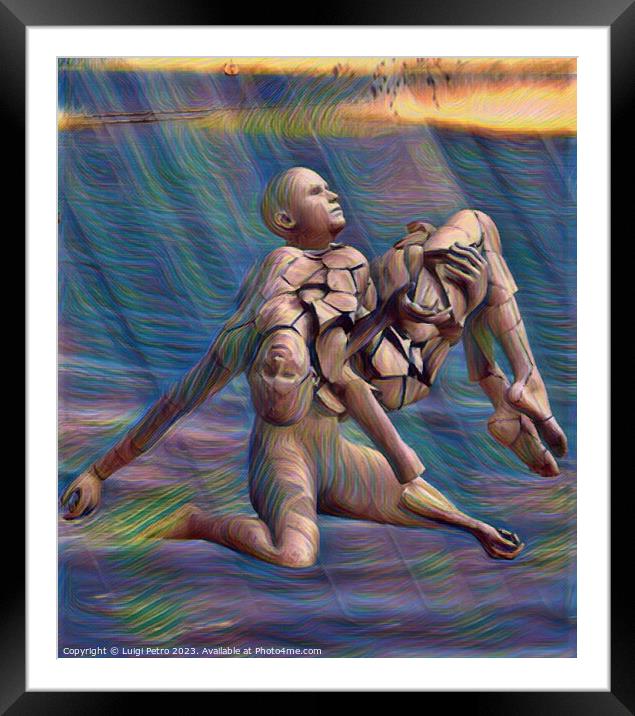Broken body. Framed Mounted Print by Luigi Petro