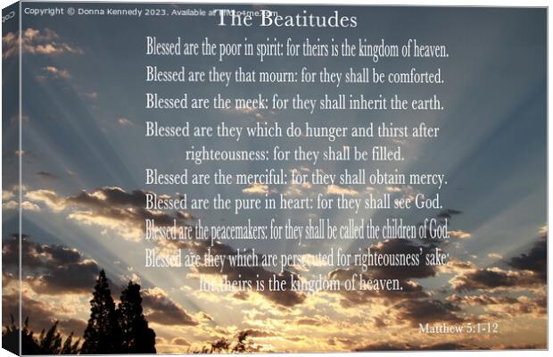 The Beatitudes Canvas Print by Donna Kennedy