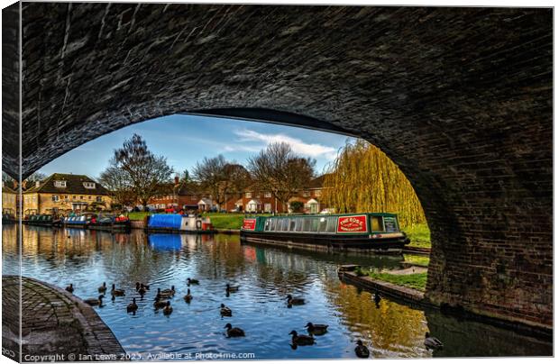 Peaceful Haven Underneath the Bridge Canvas Print by Ian Lewis