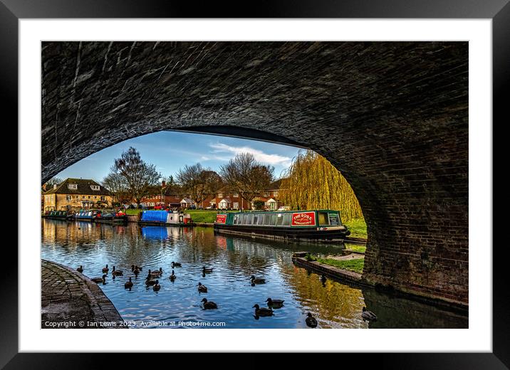 Peaceful Haven Underneath the Bridge Framed Mounted Print by Ian Lewis