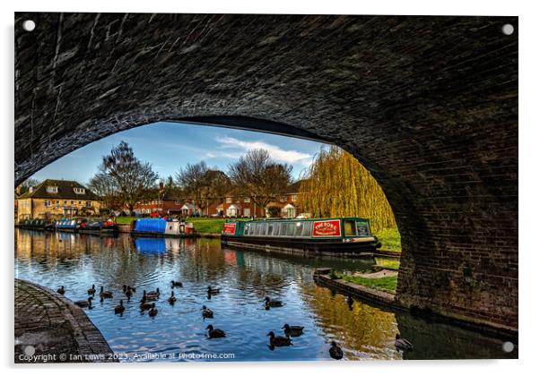 Peaceful Haven Underneath the Bridge Acrylic by Ian Lewis