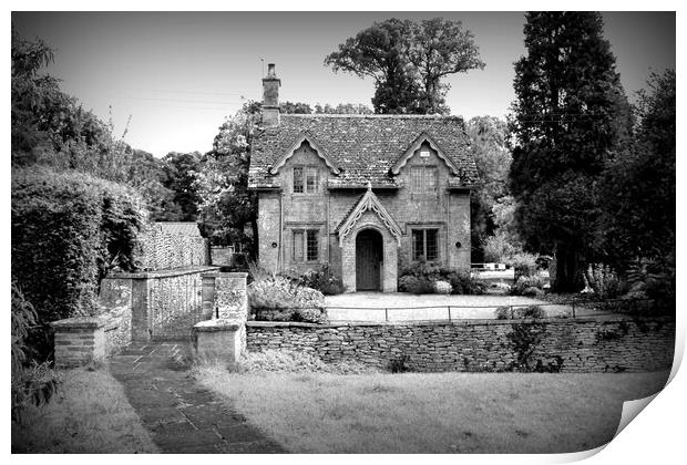 Cotswolds Cottage Westonbirt Arboretum England Print by Andy Evans Photos