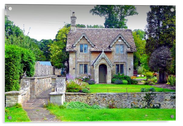 Cotswolds Cottage Westonbirt Arboretum England Acrylic by Andy Evans Photos