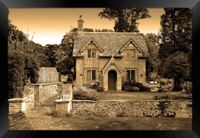 Cotswolds Cottage Westonbirt Arboretum England Framed Print by Andy Evans Photos