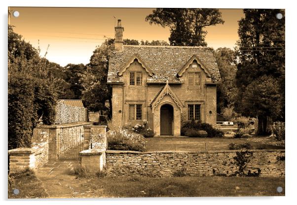 Cotswolds Cottage Westonbirt Arboretum England Acrylic by Andy Evans Photos