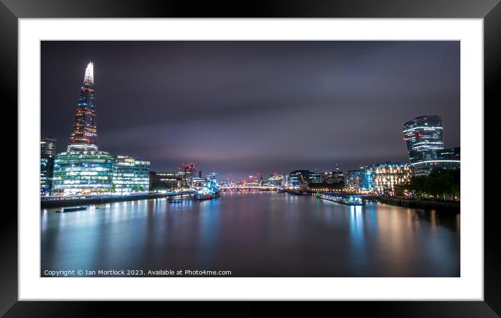From Tower Bridge to London Bridge Framed Mounted Print by Ian Mortlock