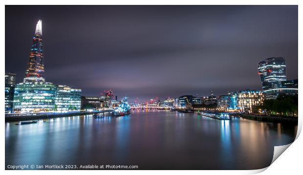 From Tower Bridge to London Bridge Print by Ian Mortlock