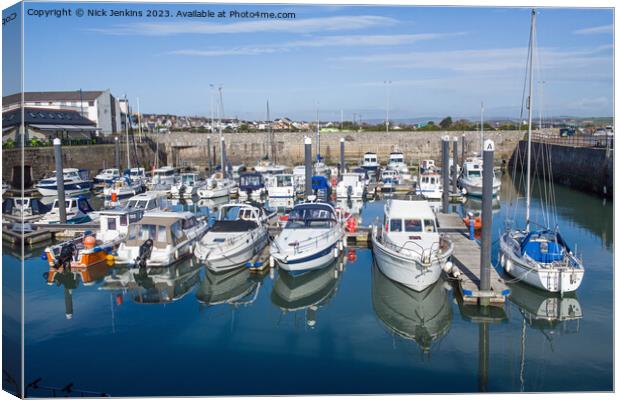 Porthcawl Marina and Harbour South Wales Canvas Print by Nick Jenkins