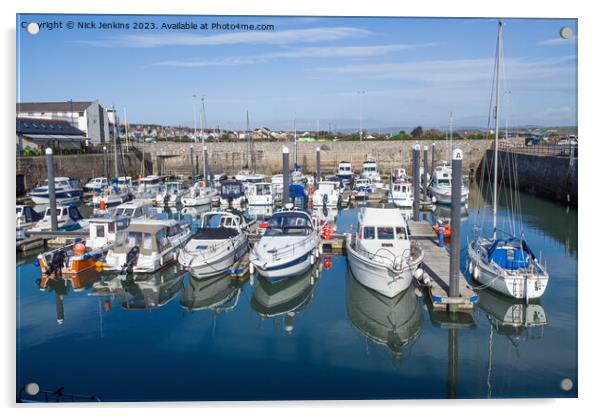 Porthcawl Marina and Harbour South Wales Acrylic by Nick Jenkins