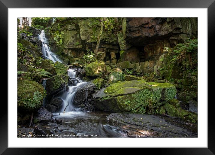 Lumsdale Falls  Framed Mounted Print by Ian Mortlock