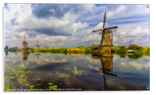 Kinderdijk Canal Acrylic by DiFigiano Photography