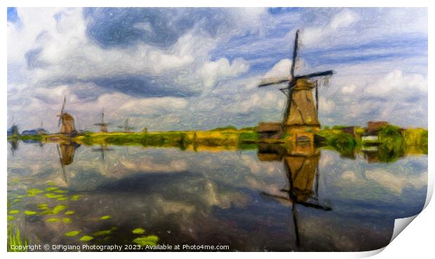 Kinderdijk Canal Print by DiFigiano Photography