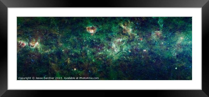 Outer Space Galaxy Stars Universe Cosmic Framed Mounted Print by Jesse Gardner
