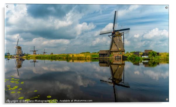 Kinderdijk Windmills Acrylic by DiFigiano Photography