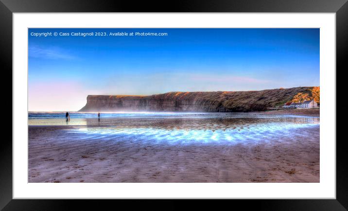 The 'Electric' Blue Hour - Saltburn-by-the-Sea Framed Mounted Print by Cass Castagnoli
