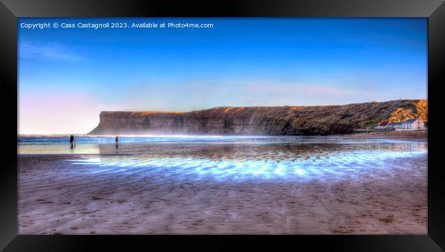The 'Electric' Blue Hour - Saltburn-by-the-Sea Framed Print by Cass Castagnoli