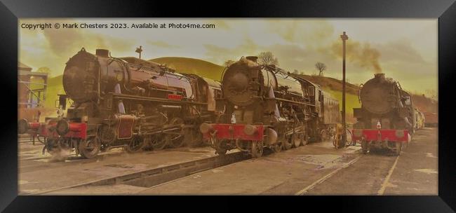 Majestic Steam Trains at Sunrise Framed Print by Mark Chesters