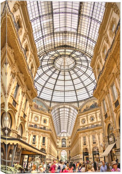 Galleria Vittorio Emanuele interior Canvas Print by Rob Hawkins