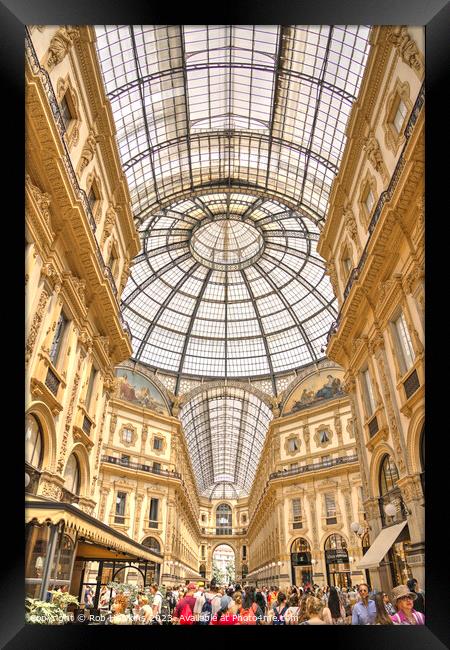 Galleria Vittorio Emanuele interior Framed Print by Rob Hawkins