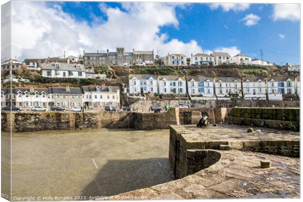 Porthleven, Britain's Southernmost Refuge Harbour Canvas Print by Holly Burgess