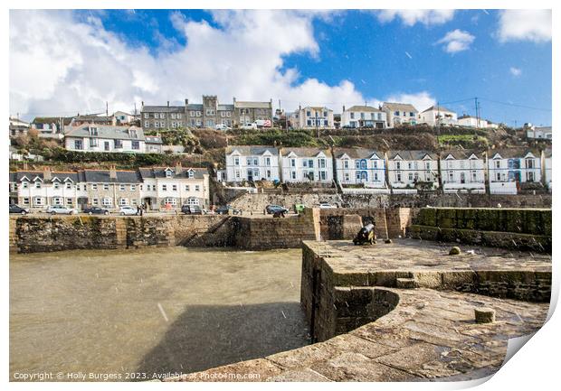 Porthleven, Britain's Southernmost Refuge Harbour Print by Holly Burgess