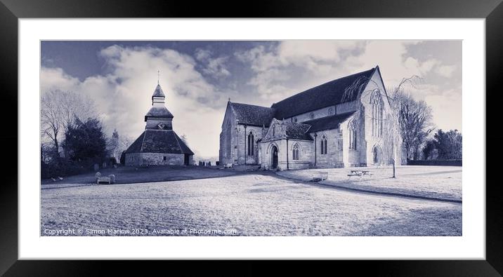  St Mary’s Church at Pembridge Framed Mounted Print by Simon Marlow