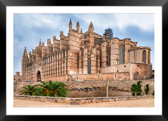 Magnificent Gothic Cathedral of Palma de Majorca Framed Mounted Print by Kasia Design