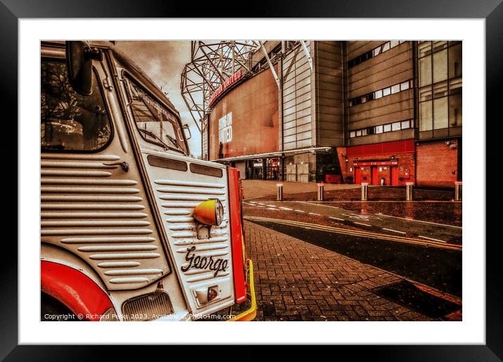 George the butty van at Old Trafford Framed Mounted Print by Richard Perks