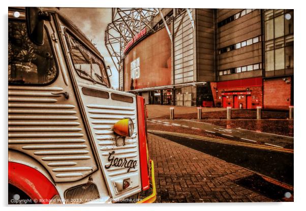 George the butty van at Old Trafford Acrylic by Richard Perks