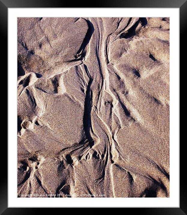 Naturally wrinkled forms in sand Framed Mounted Print by DEE- Diana Cosford