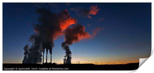 Industrial smoke pollution from Arizona desert Power Station  Print by Spotmatik 