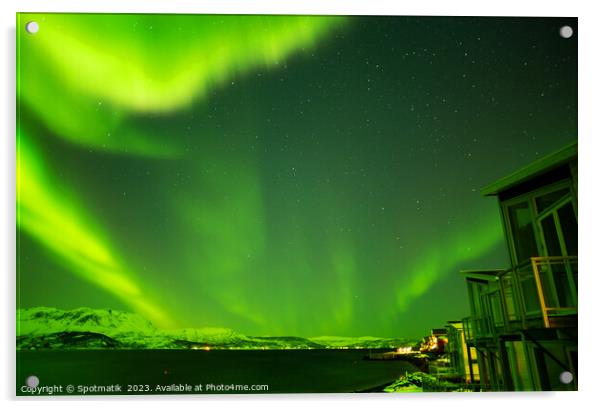 Northern Lights solar magnetic radiation Arctic Circle Norway Acrylic by Spotmatik 