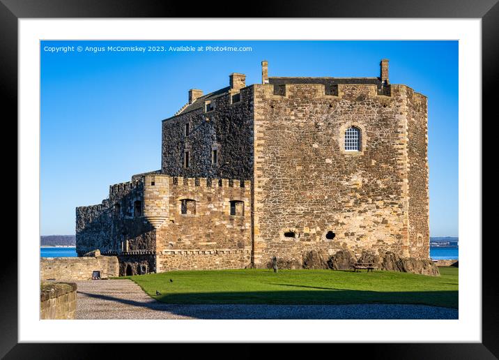 Blackness Castle Scotland Framed Mounted Print by Angus McComiskey