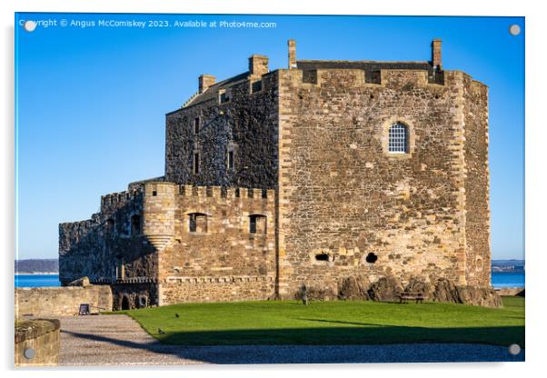 Blackness Castle Scotland Acrylic by Angus McComiskey