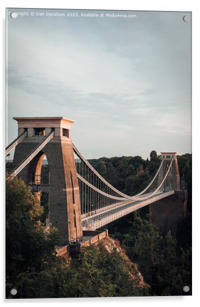 Clifton Suspension Bridge Acrylic by Dan Davidson