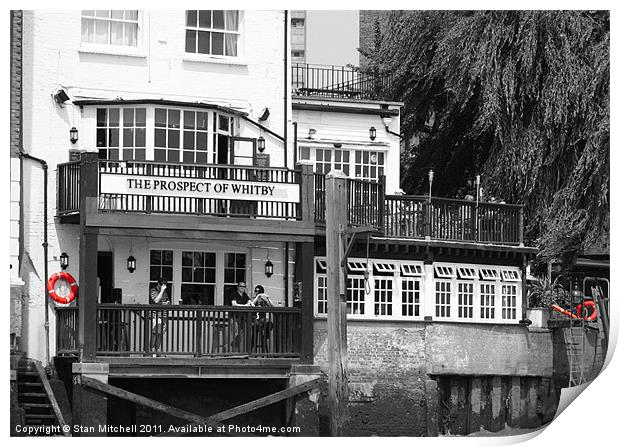 london riverside pub Print by Stan Mitchell