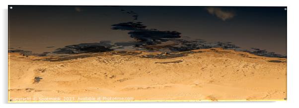 Aerial Panoramic abstract art graphic image Tailing ponds  Acrylic by Spotmatik 