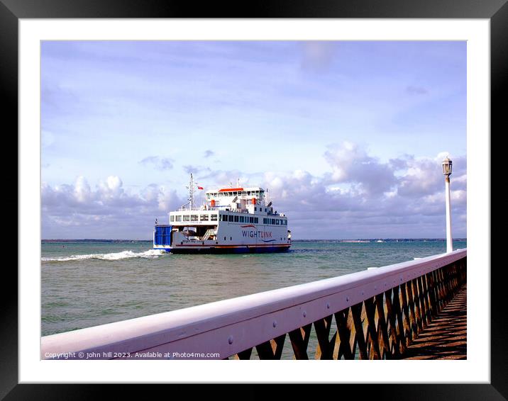 Ferry, Isle of Wight, UK. Framed Mounted Print by john hill