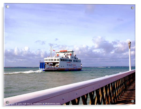 Ferry, Isle of Wight, UK. Acrylic by john hill