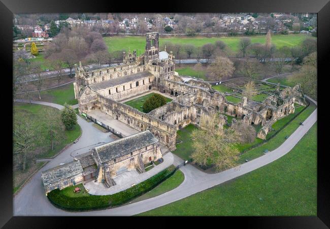 Kirkstall Abbey  Framed Print by Apollo Aerial Photography