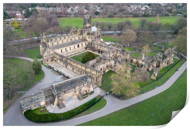 Kirkstall Abbey  Print by Apollo Aerial Photography