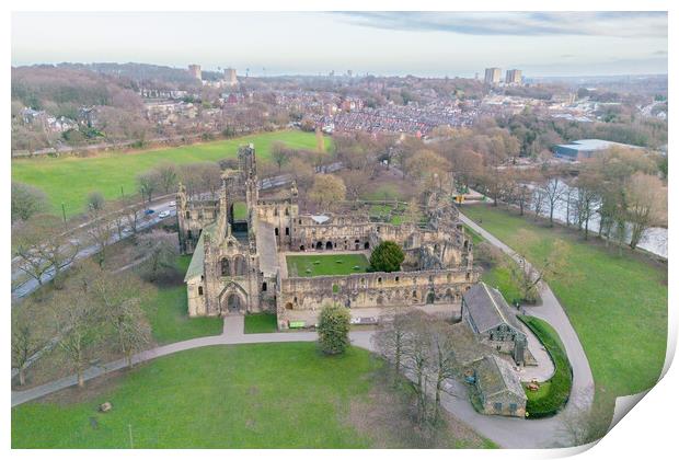 Kirkstall Abbey  Print by Apollo Aerial Photography