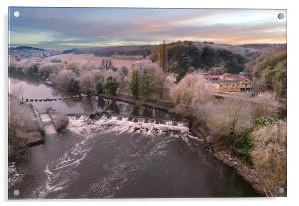 Sprotbrough Sunrise Acrylic by Apollo Aerial Photography