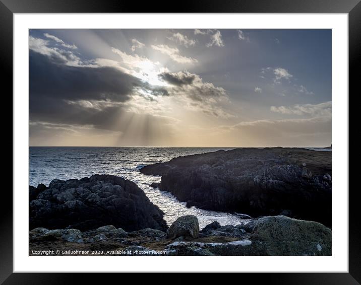Walking around the rhoscolyn headland Isle of Anglesey  Framed Mounted Print by Gail Johnson