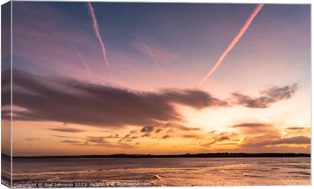 Sunrise at Penrhos Nature Park, Anglesey  Canvas Print by Gail Johnson